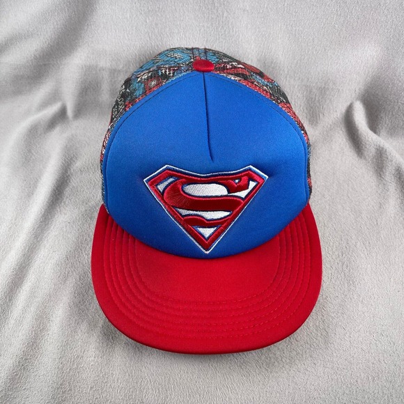 DC Comics Superman Hat Boys Snapback Trucker Cap‎ Mesh Back - Picture 6 of 11